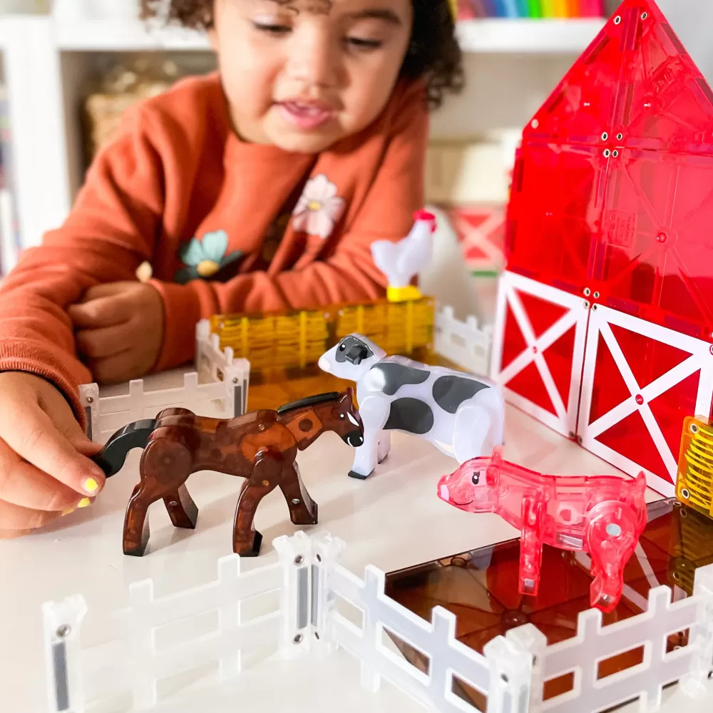 Store Magna-Tiles Animali Della Fattoria - Set Da 25 Pezzi -