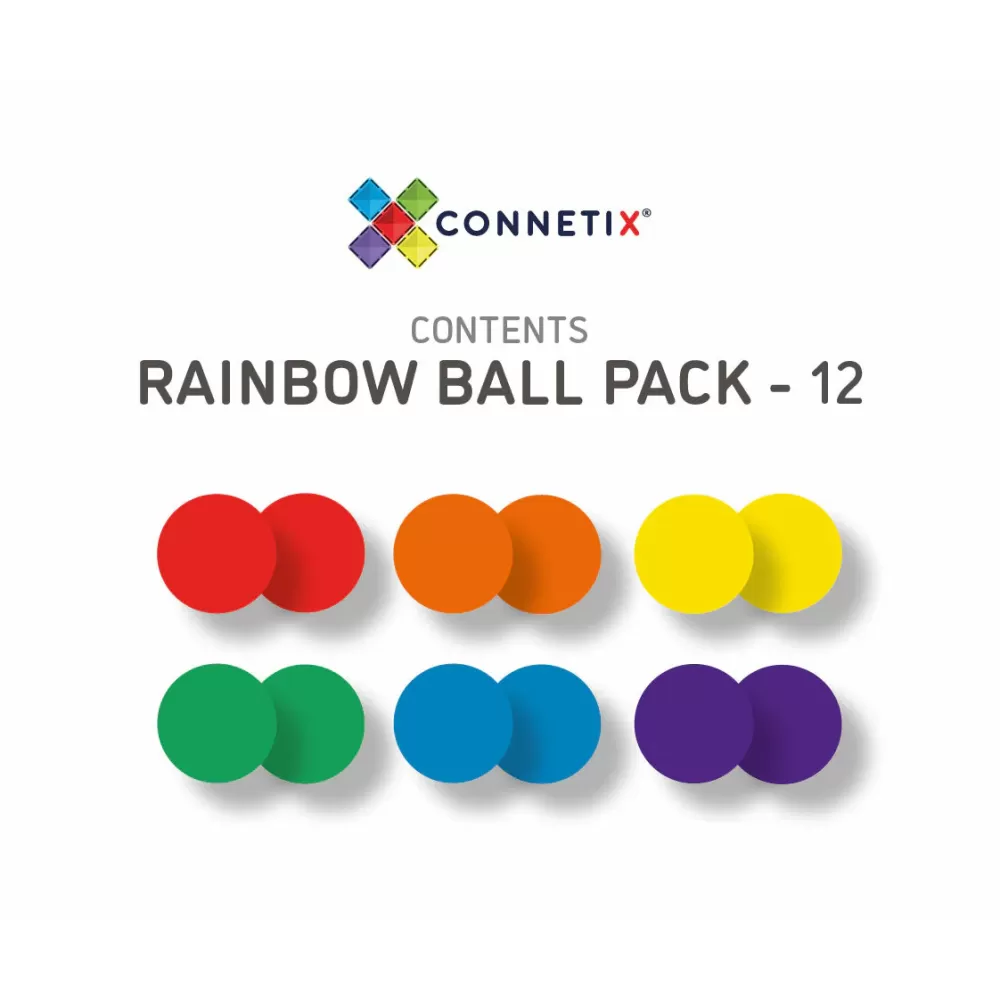 Best Sale Connetix Biglie Sostitutive Per Tessere Magnetiche Traslucide Arcobaleno - Set