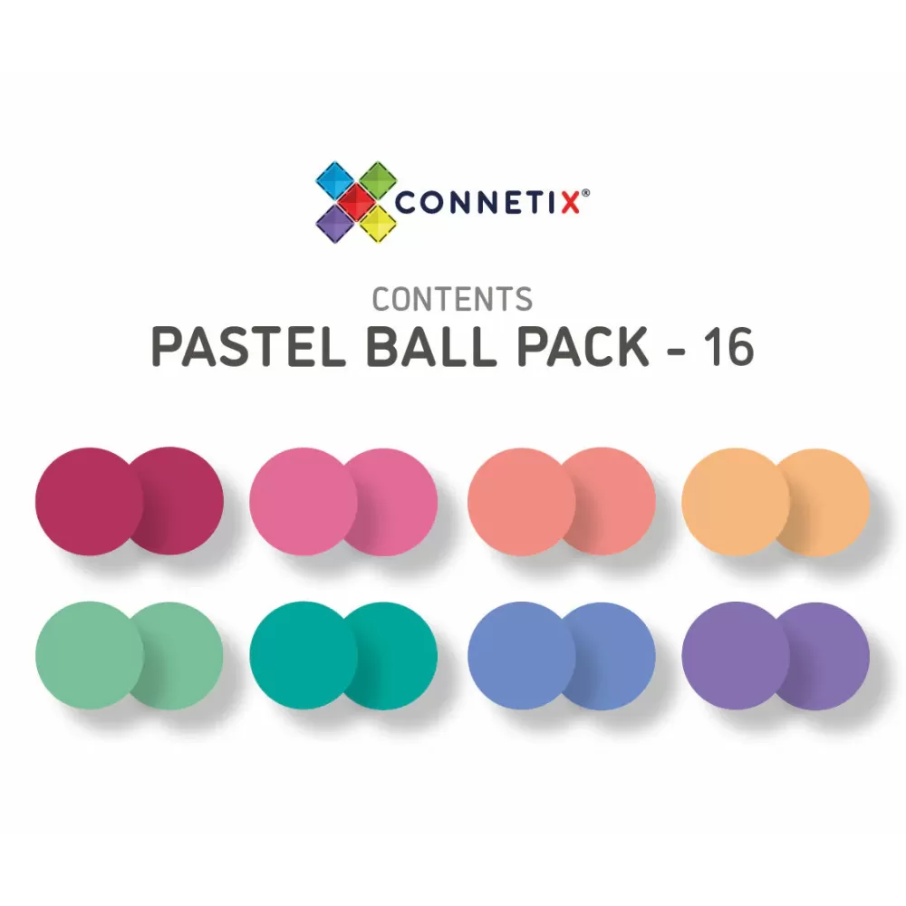 Discount Connetix Biglie Sostitutive Per Tessere Magnetiche Traslucide Pastello - Set Da