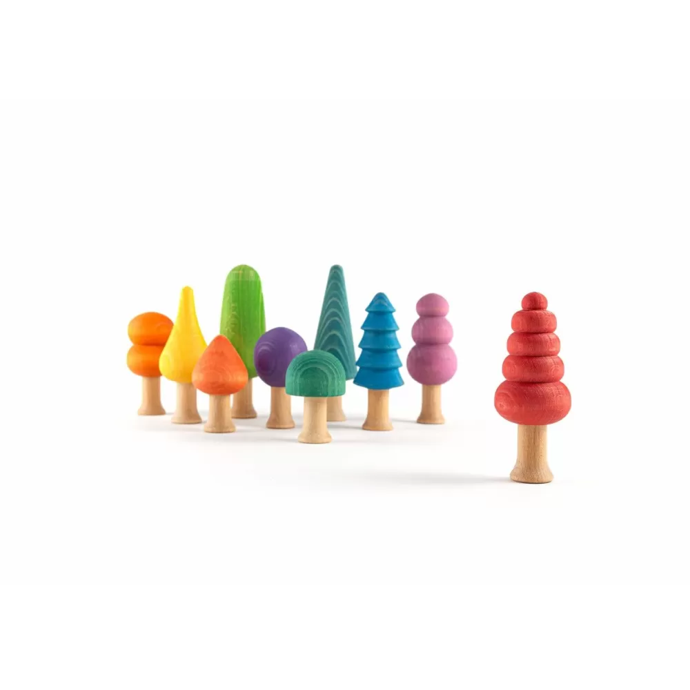 Cheap Ocamora Bosco In Legno Arcobaleno - 10 Pezzi -