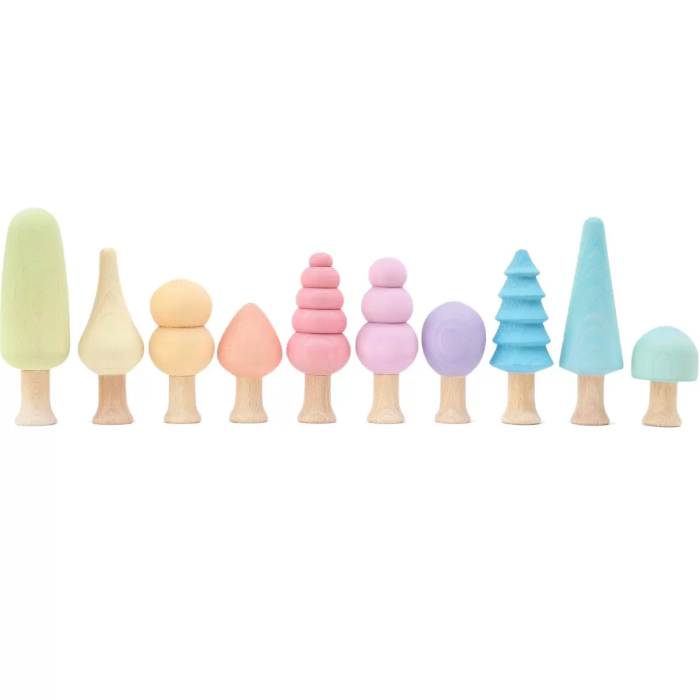 Shop Ocamora Bosco In Legno Pastello- 10 Pezzi -