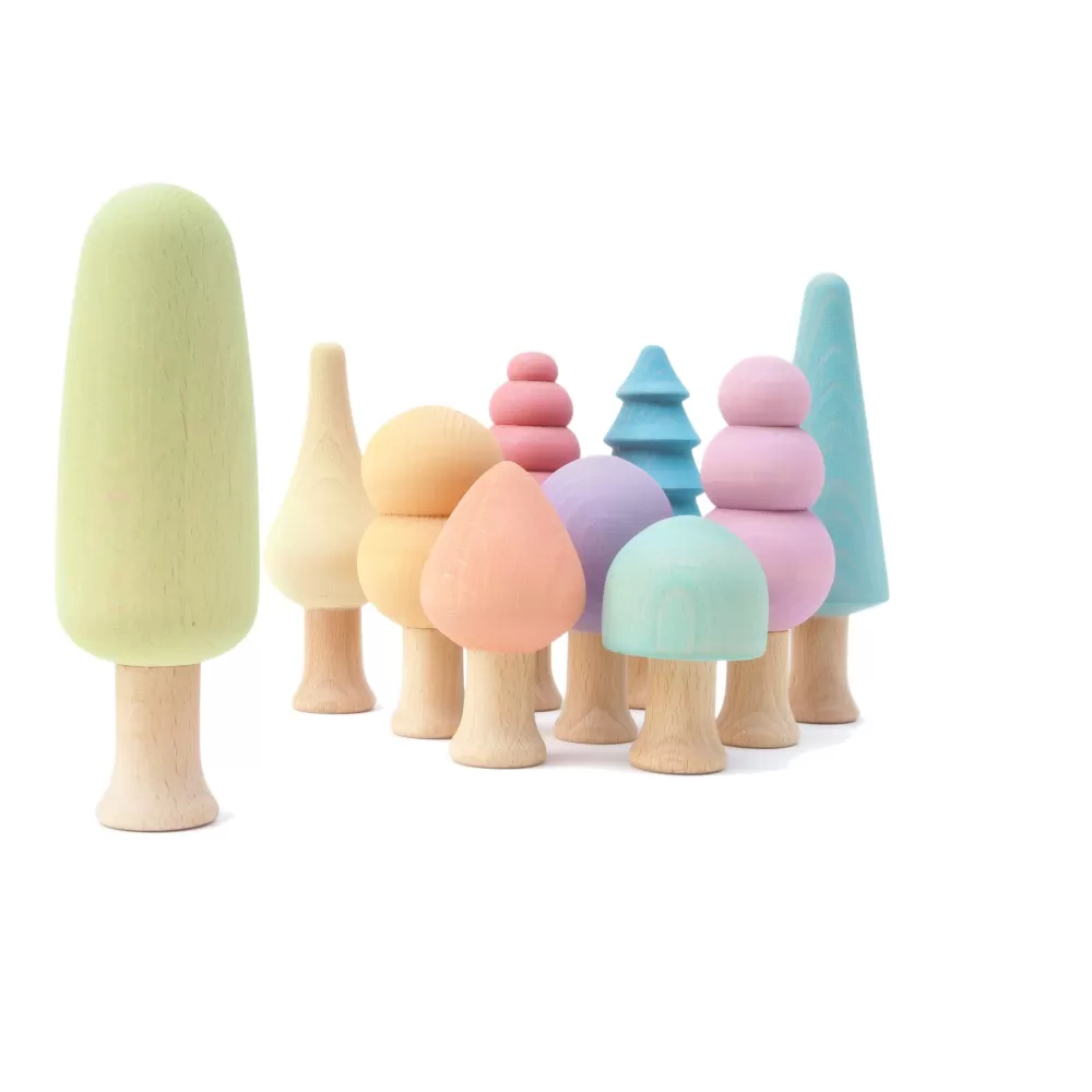 Shop Ocamora Bosco In Legno Pastello- 10 Pezzi -