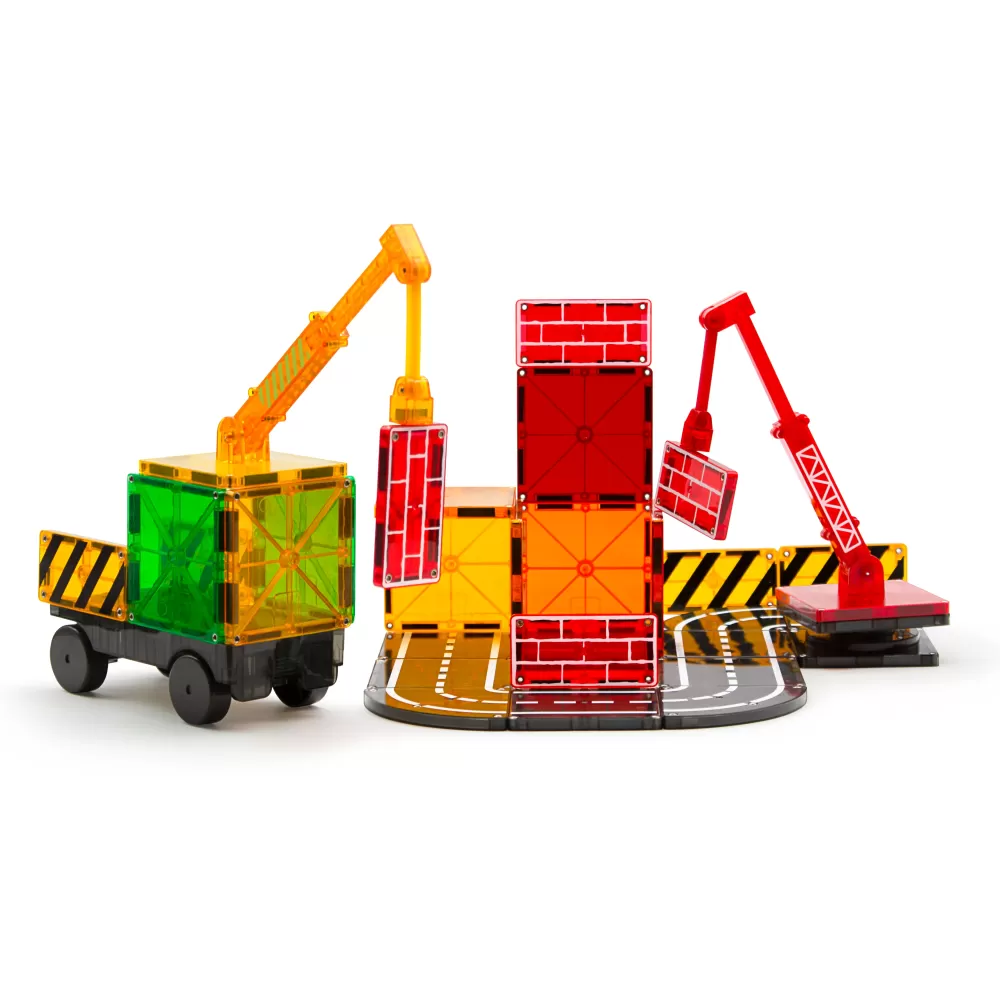 Fashion Magna-Tiles Cantiere - Set Costruzioni Da 32 Pezzi -