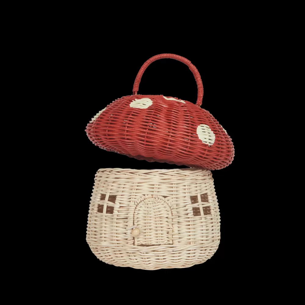 Cheap Olli Ella Cestino In Rattan Fungo Rosso