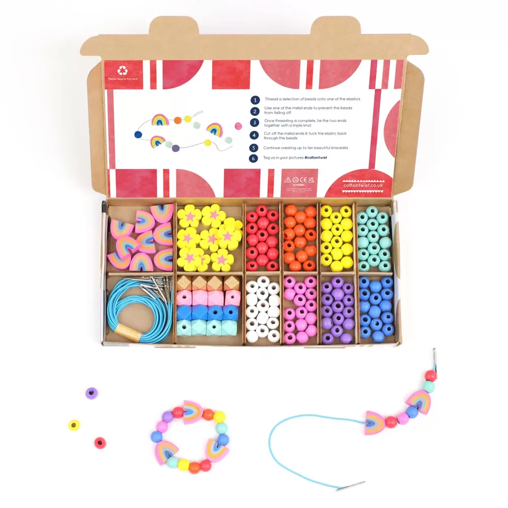 Cheap Cotton Twist Kit Per Creare Braccialetti - Colori Dell'Arcobaleno -