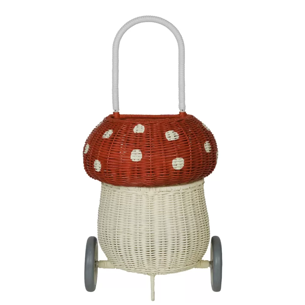 Discount Olli Ella Luggy Fungo In Rattan Rosso - Carrello
