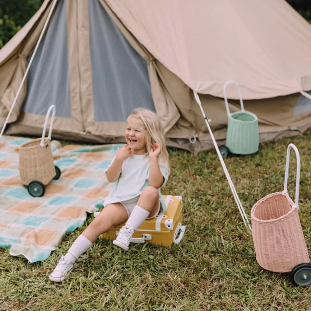 Cheap Olli Ella Luggy Original In Rattan Rosa - Carrello