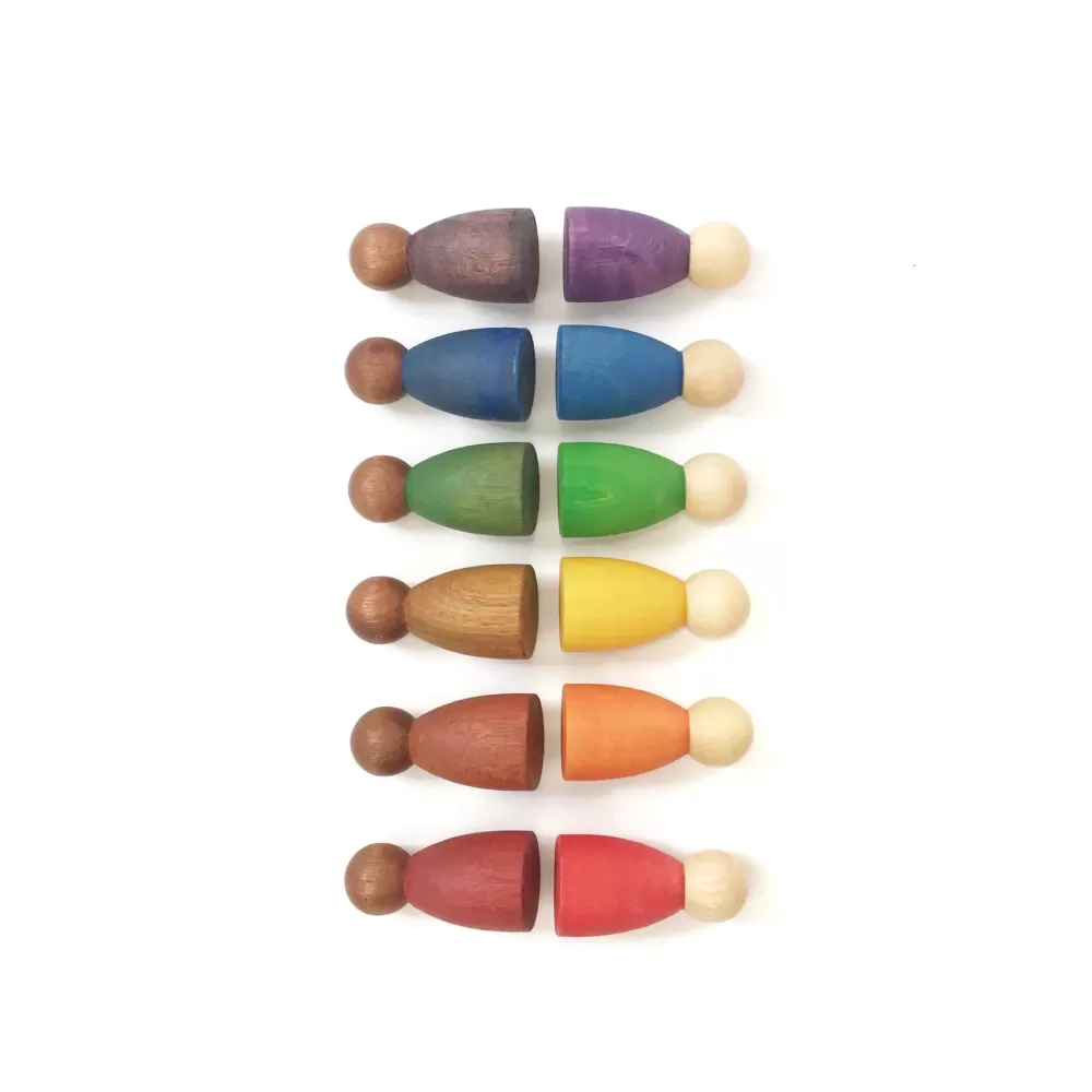 Cheap Grapat Nins Legno Scuro Dai Colori Caldi - Pupazzi Di Legno