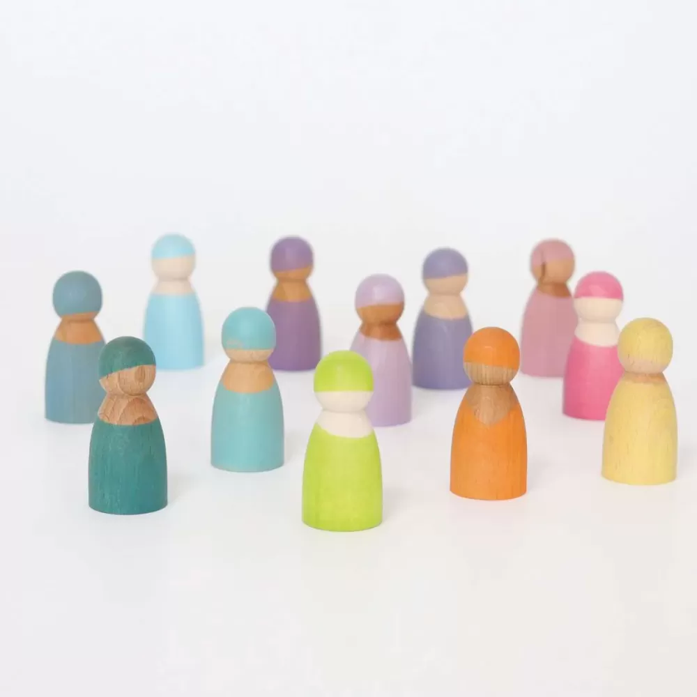 Flash Sale Grimm's Peg Dolls Amici Dell'Arcobaleno Pastello
