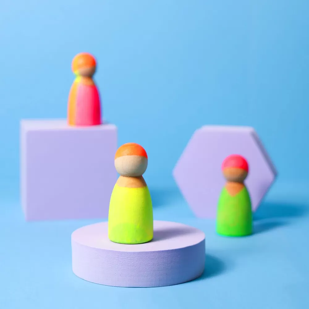 Clearance Grimm's Peg Dolls Amici Neon Mix