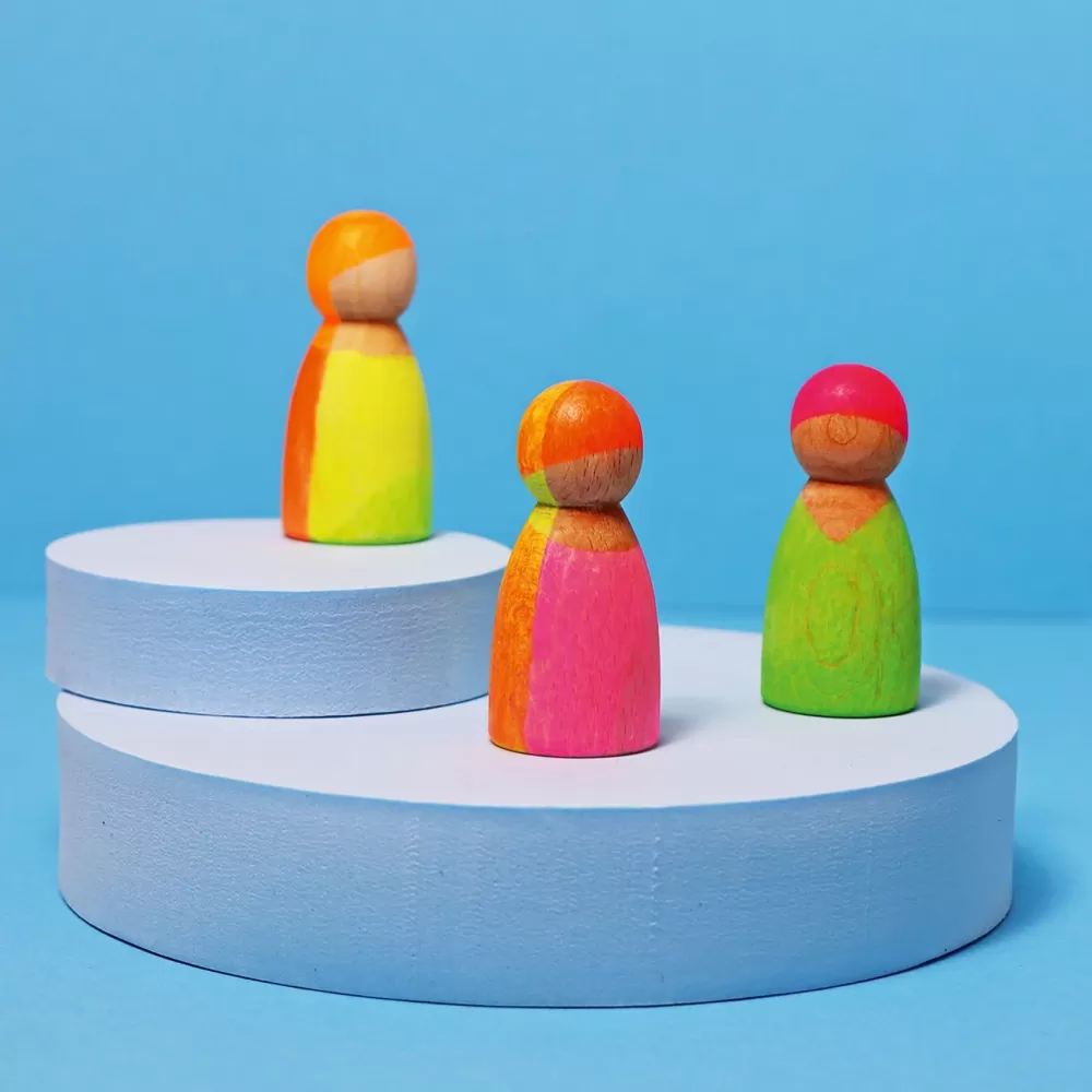 Clearance Grimm's Peg Dolls Amici Neon Mix
