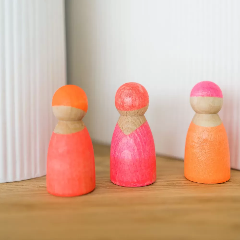 New Grimm's Peg Dolls Amici Neon Rosa