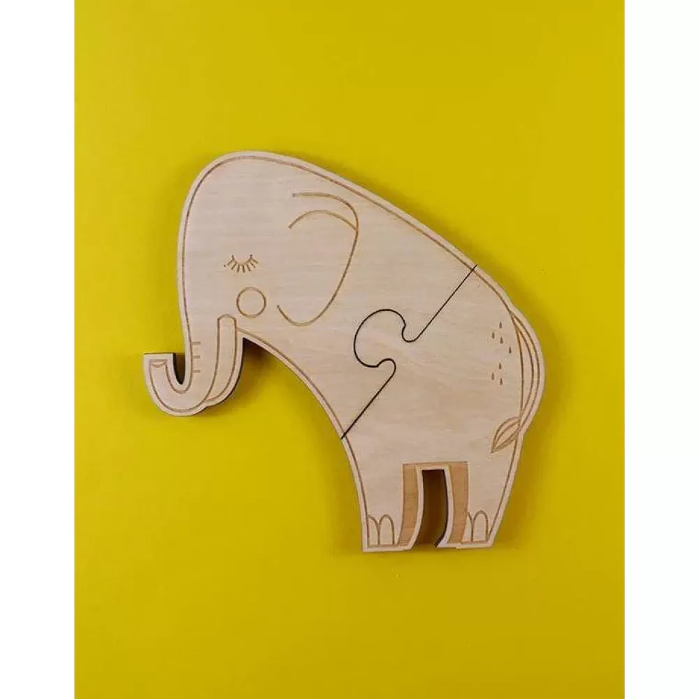 Cheap Stuka Puka Puzzle Magnetico A 2 Pezzi Elefante