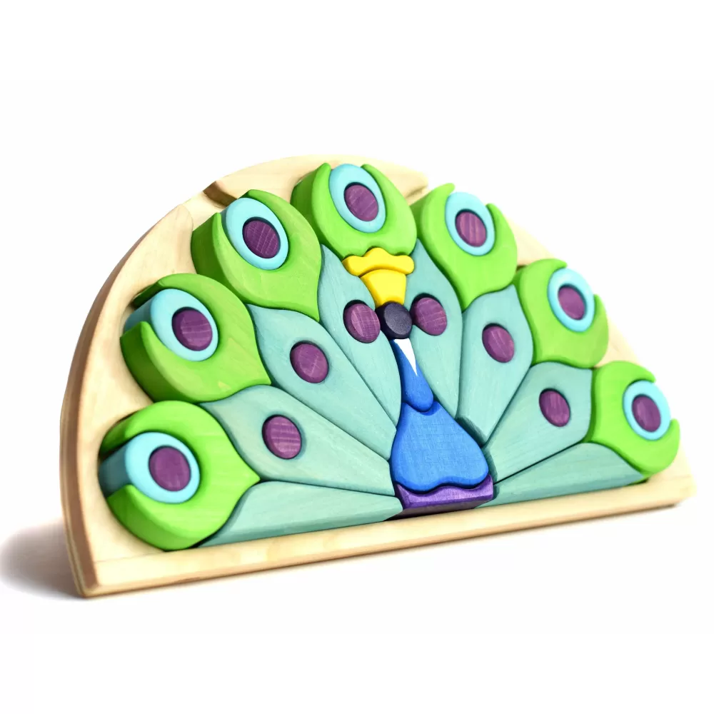 Best Bumbutoys Puzzle Pavone In Legno