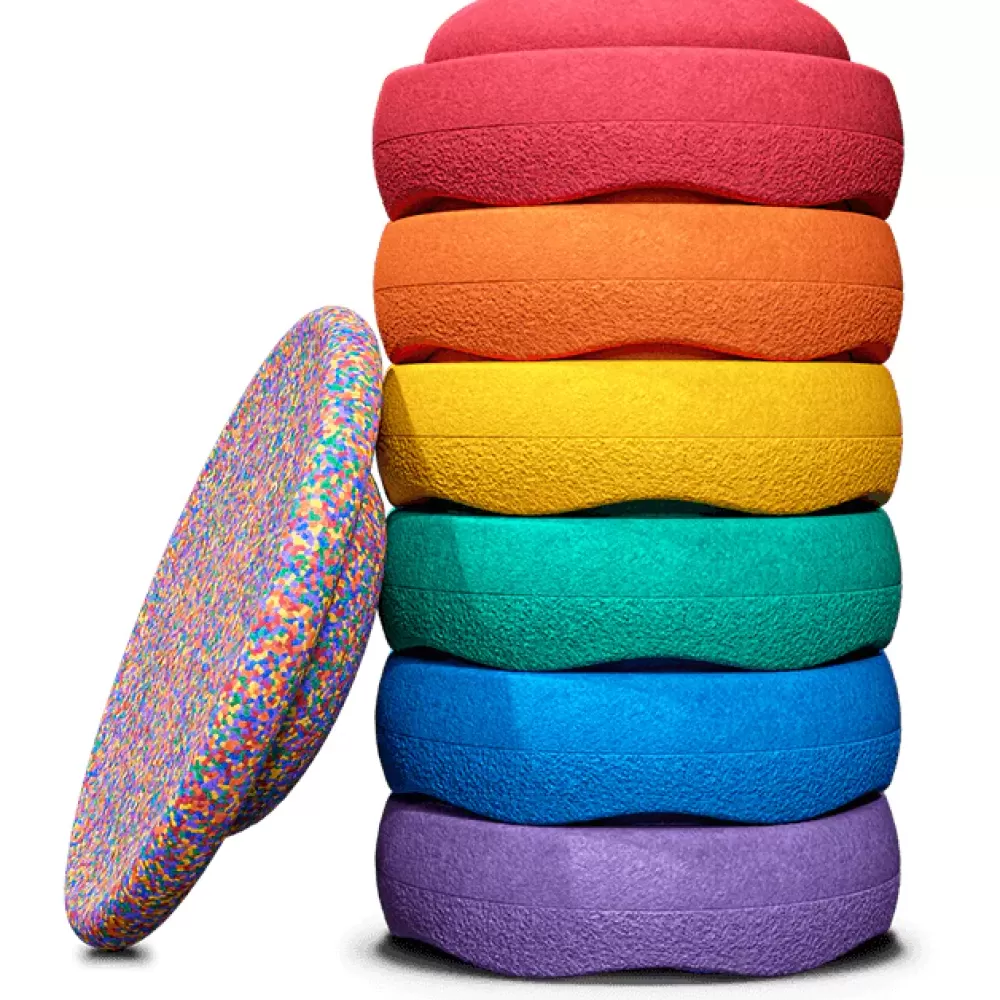 Outlet Stapelstein Rainbow Set Classic - Gioco Destrutturato Per La Motricita - Stapelste