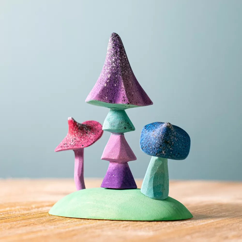 Fashion Bumbutoys Set Di Funghi Magici In Legno