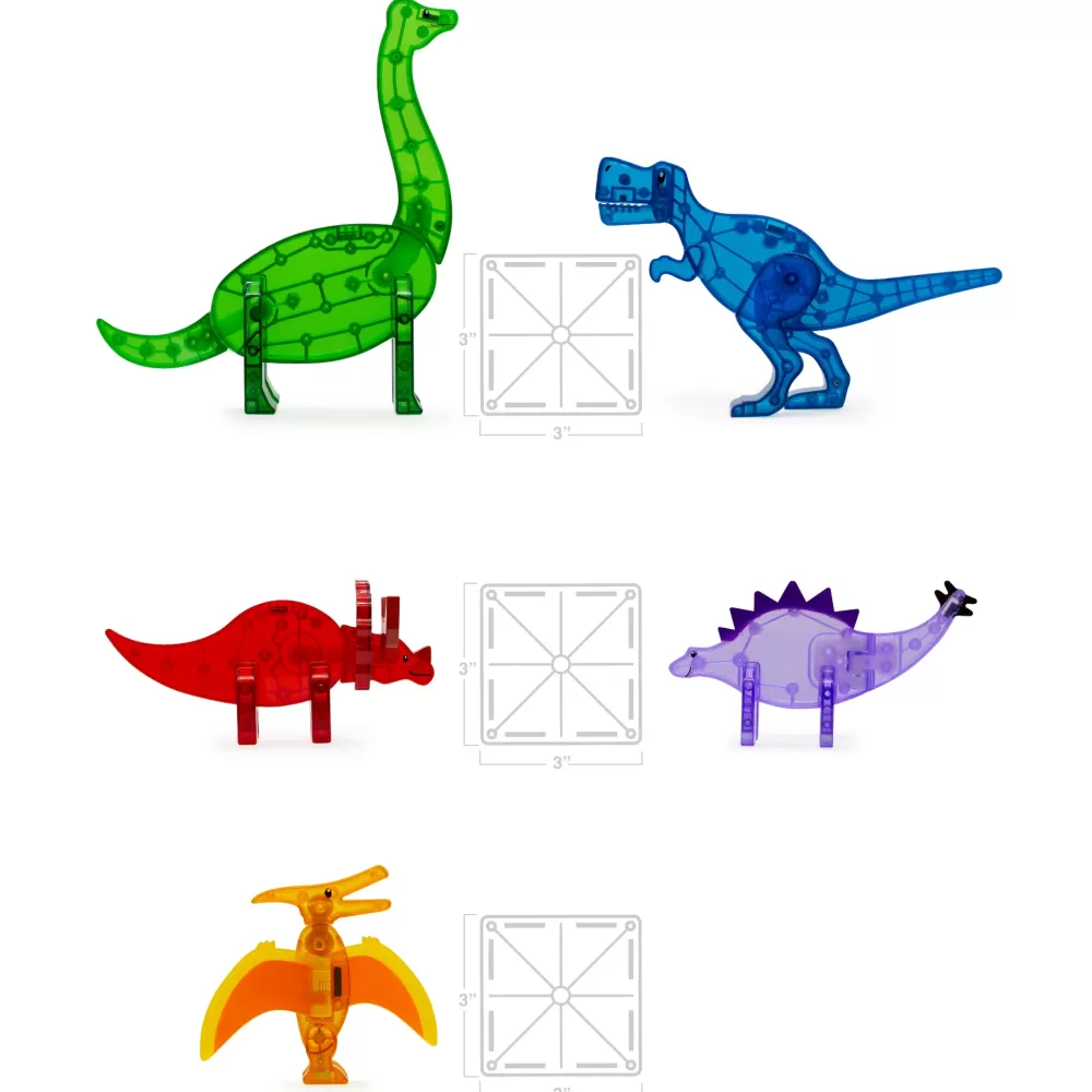 Discount Magna-Tiles Set Dinosauri 5 Pezzi -