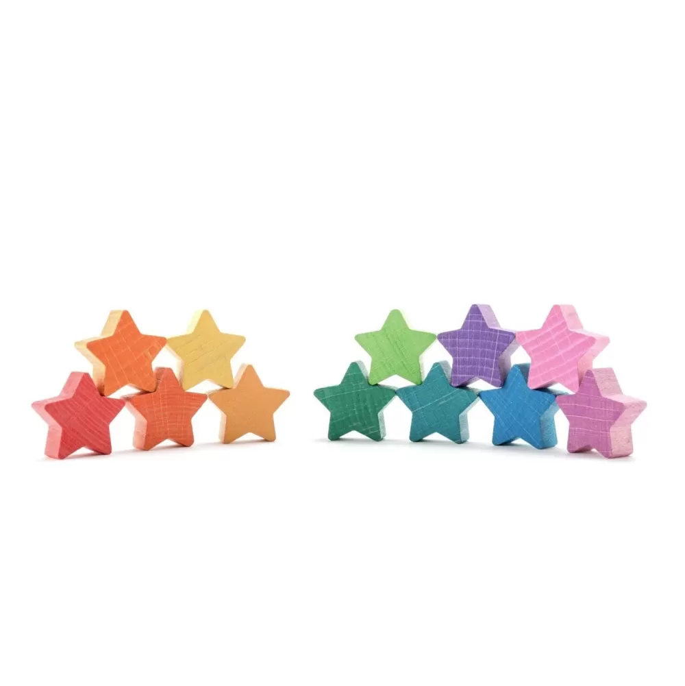 Shop Ocamora Stelline Impilabili Colorate In Legno - Set Da 12 -