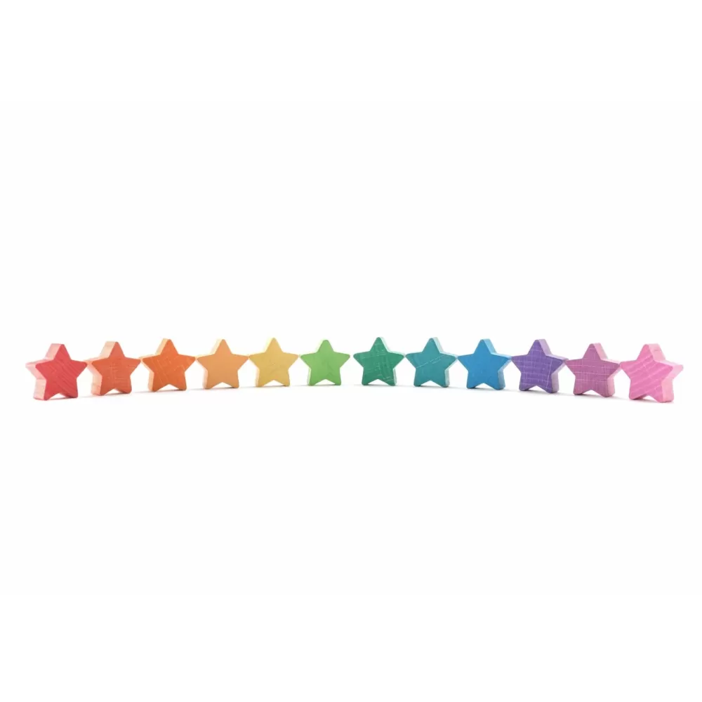 Shop Ocamora Stelline Impilabili Colorate In Legno - Set Da 12 -