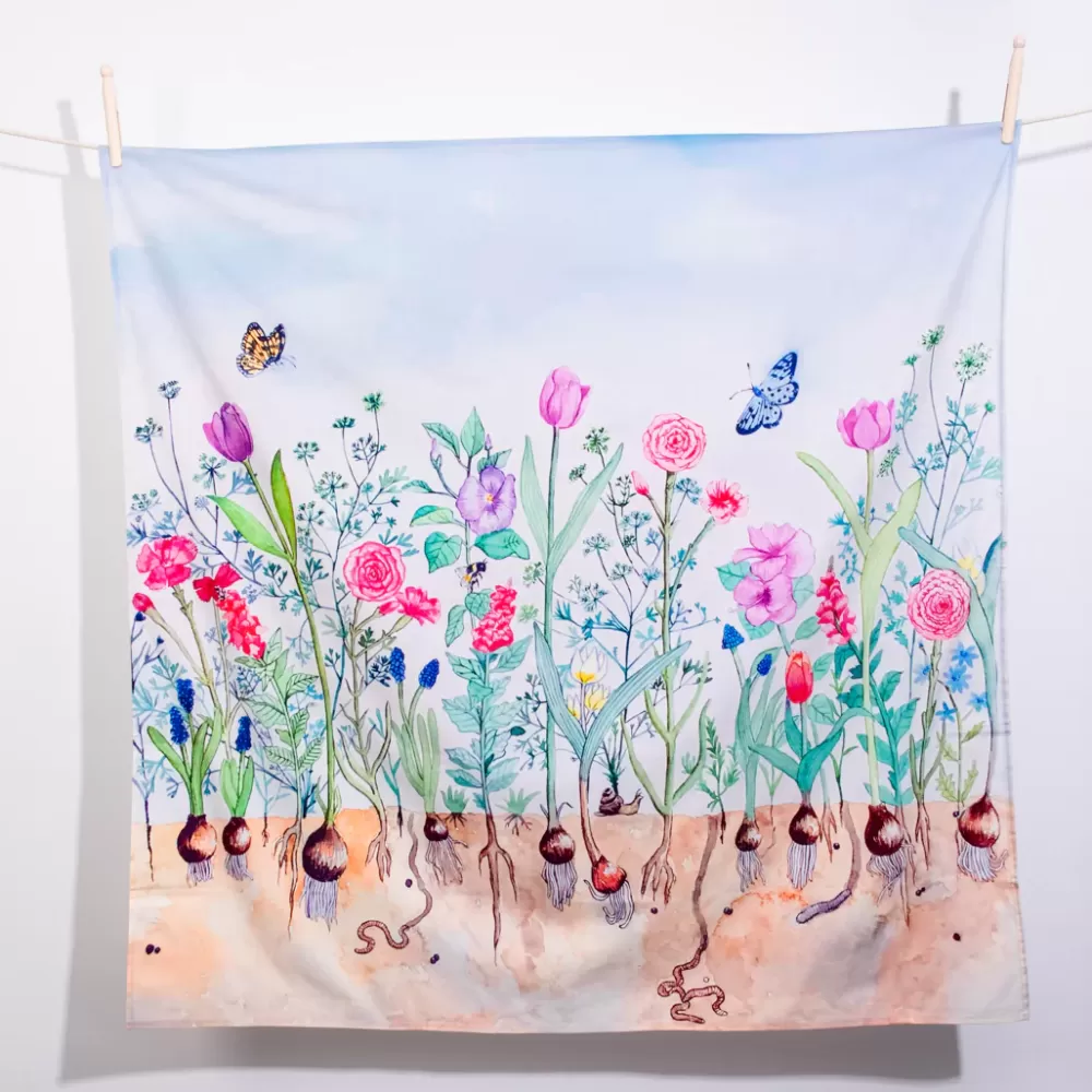 Outlet Wonderie Telo Gioco Vegano - Play Cloth - In Fiore -