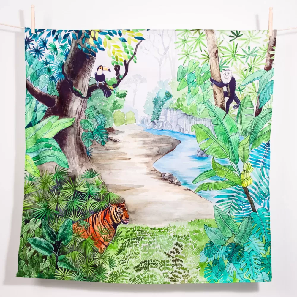 Shop Wonderie Telo Gioco Vegano - Play Cloth - Nel Profondo Della Giungla -