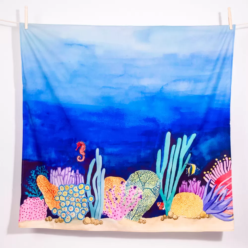 Clearance Wonderie Telo Gioco Vegano - Play Cloth - Tra I Coralli -
