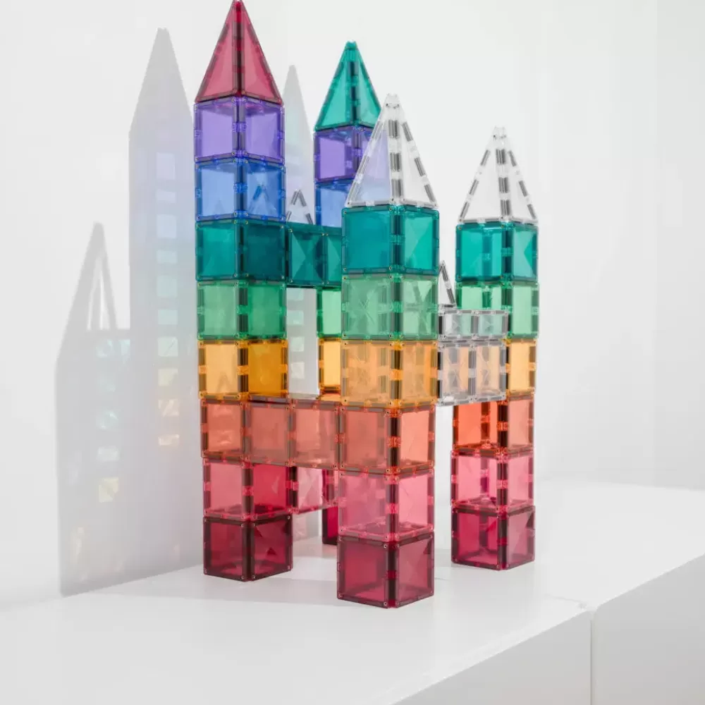 Shop Connetix Tessere Magnetiche Traslucide - 40 Piece Pastel Square Pack
