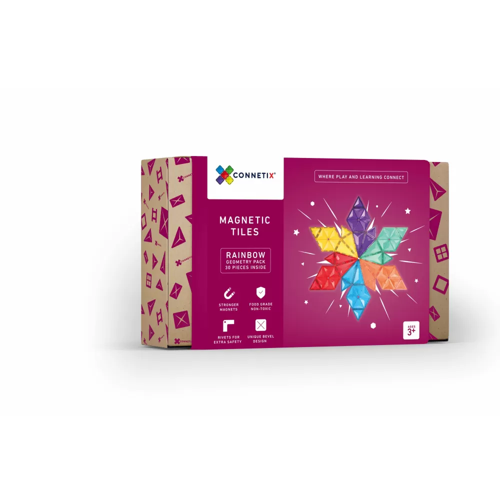 Best Connetix Tessere Magnetiche Traslucide - Geometry Pack 30 Pezzi
