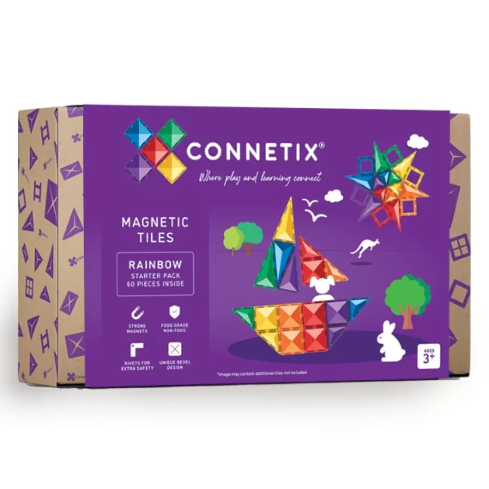 Cheap Connetix Tessere Magnetiche Traslucide - Set Da 60 Pezzi Nuovo E Aggiornato Sta